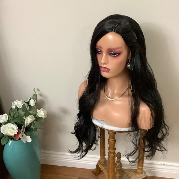 NEW Long Black Wig - Picture 5 of 7
